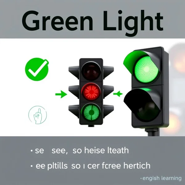 Um semáforo verde simbolizando o idioma Green Light