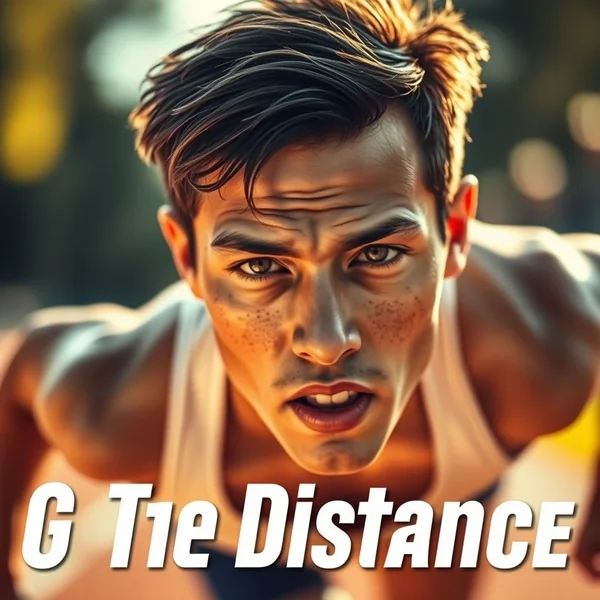 Image showing a runner crossing a finish line, illustrating the concept of 'Go The Distance'