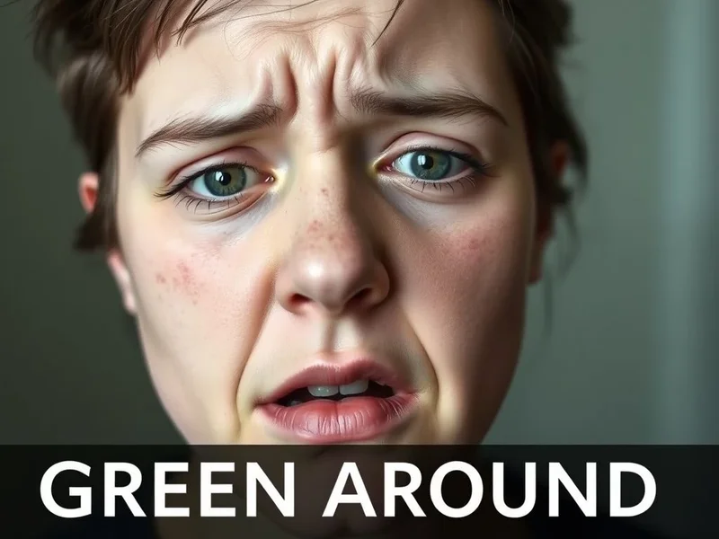 A person looking Green Around The Gills, perhaps slightly queasy