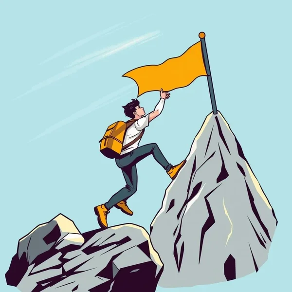 A motivated person actively working towards a goal, illustrating the concept of a Go-Getter