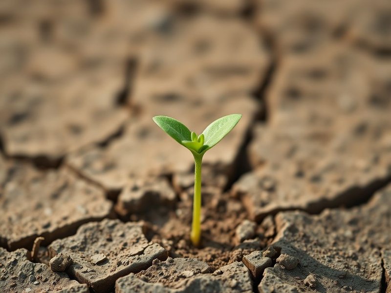 Image of a seedling breaking through dry earth, symbolizing something new and groundbreaking. The image title is: Seedling representing groundbreaking ideas