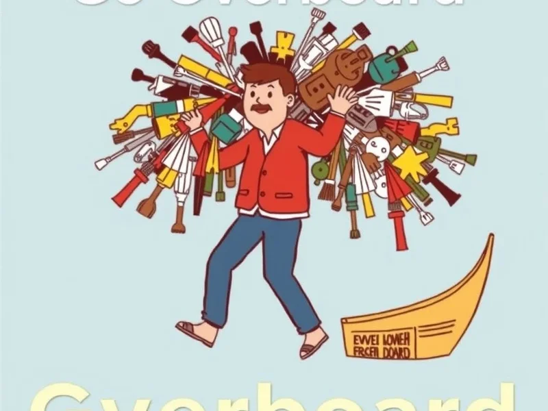 Visual representation of the idiom "Go Overboard"