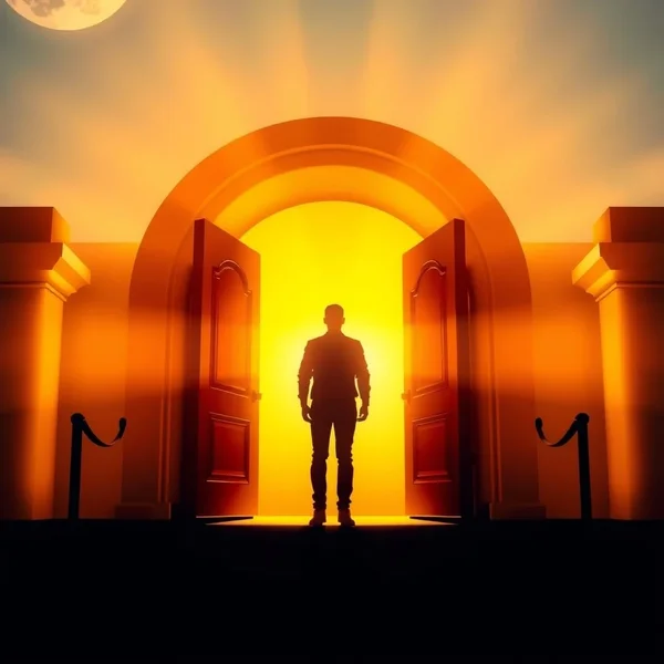 Image of a shining, open door symbolizing a golden opportunity