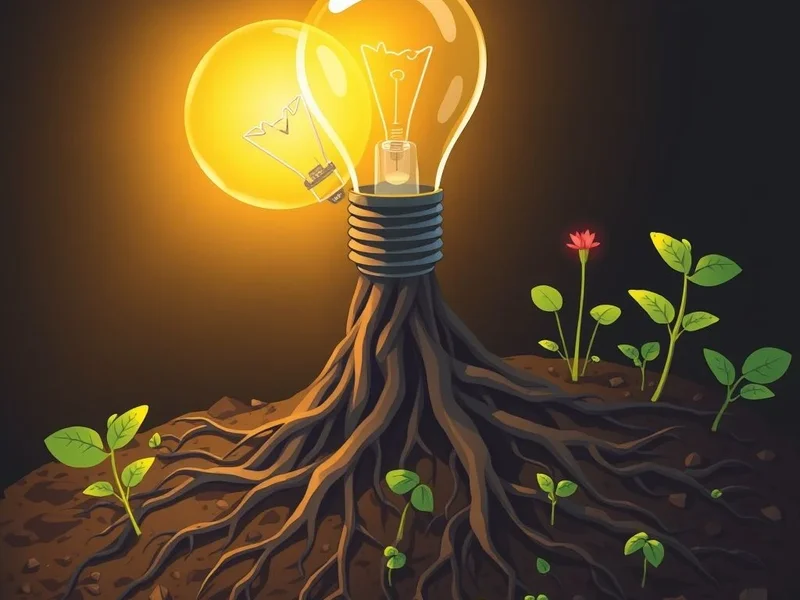 Image of a seedling breaking through dry earth, symbolizing something new and groundbreaking. The image title is: Seedling representing groundbreaking ideas