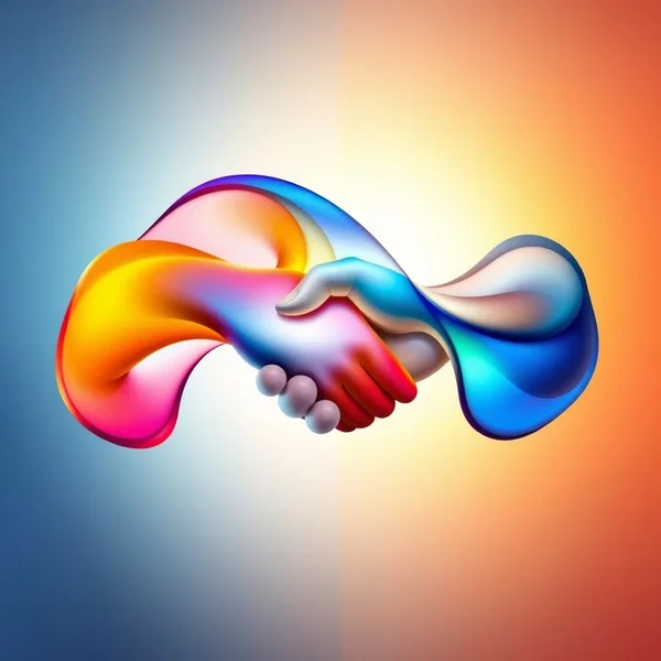 Image title: Two hands shaking after they hammer out a deal