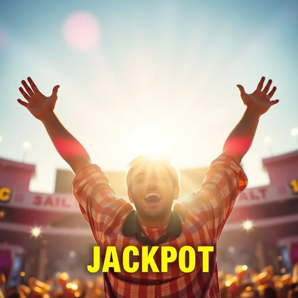 Una persona celebrando una victoria, ilustrando el concepto de Hit The Jackpot