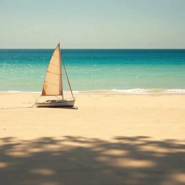 Image showing a boat stuck on sand, illustrating being left High And Dry