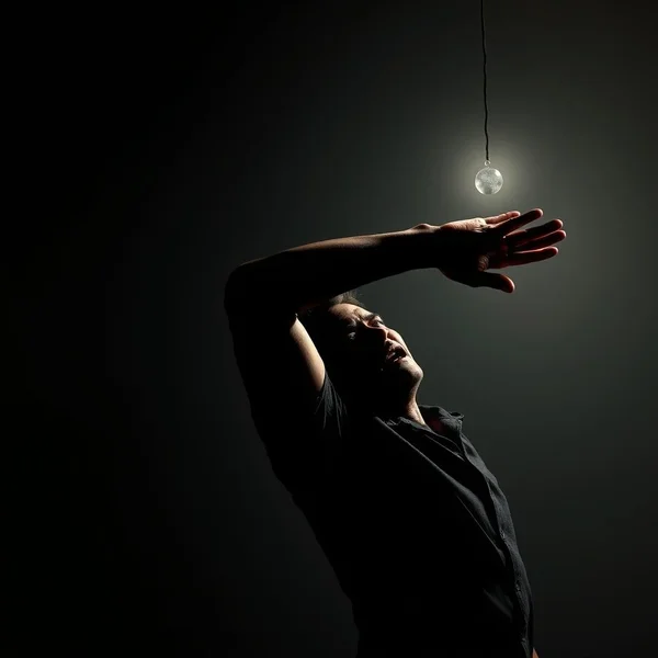 Understanding the idiom Last Ditch Effort: A climber reaching for a hold