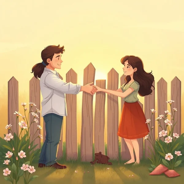 Image showing people shaking hands to mend fences