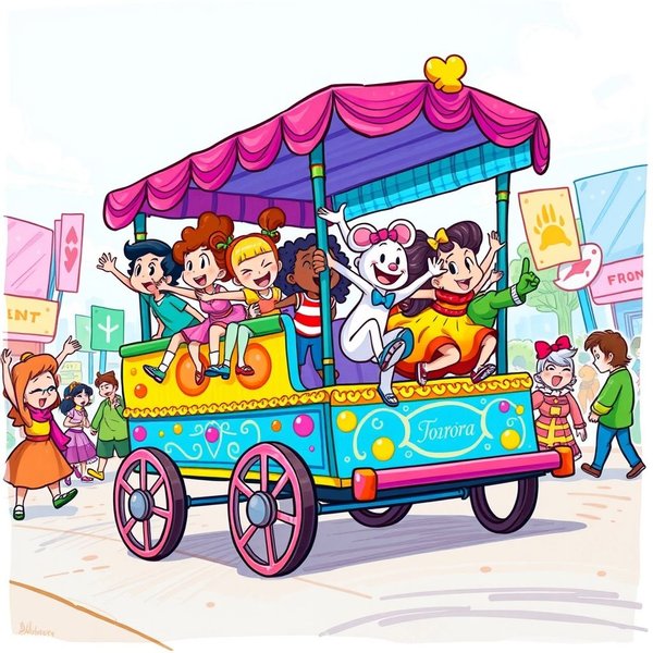 People jumping on a wagon to illustrate the idiom Jump On The Bandwagon