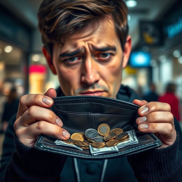 Image showing a wallet with little money, illustrating the concept of not being "Made Of Money"