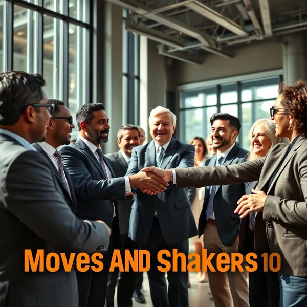 Pessoas influentes conhecidas como Movers And Shakers nos negócios e inovação