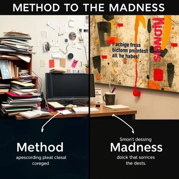 An image illustrating the concept of 'Method To The Madness', like a complex but organized diagram