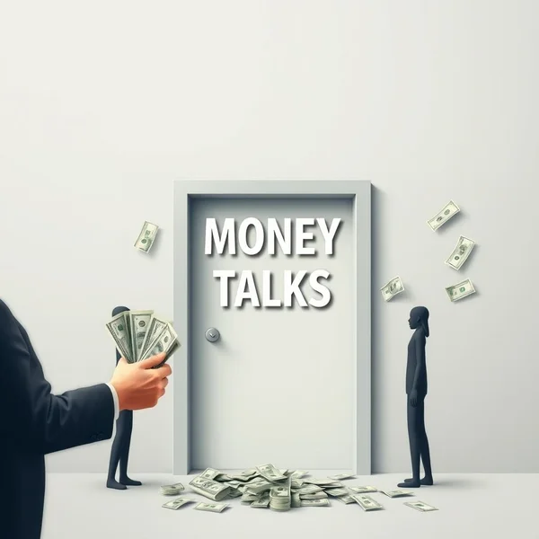 Image illustrating the concept of "Money Talks"