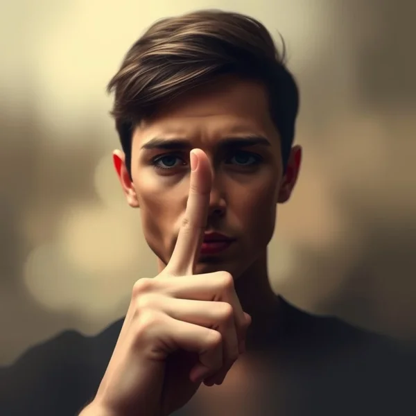 A visual representation of keeping a secret for the idiom 'Mum's The Word'
