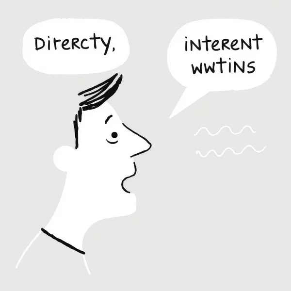 Illustration for the idiom 'Mince Words'