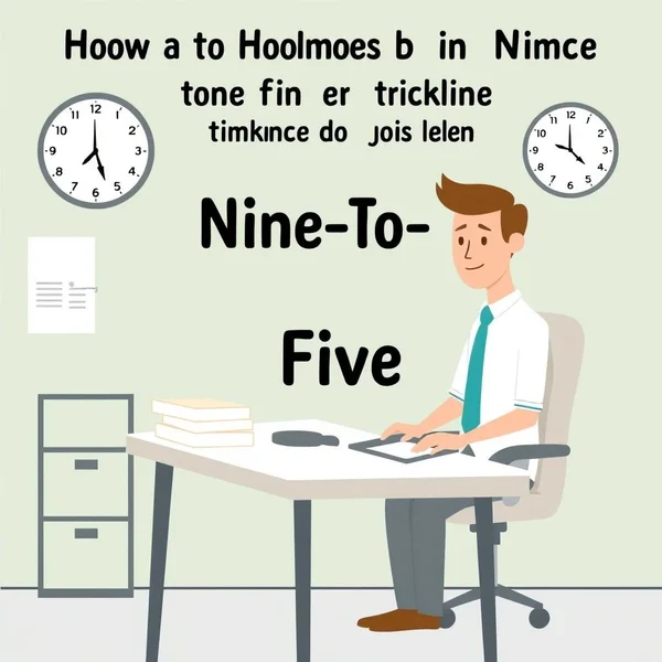 Image of a person working at a desk, representing a Nine-To-Five Job