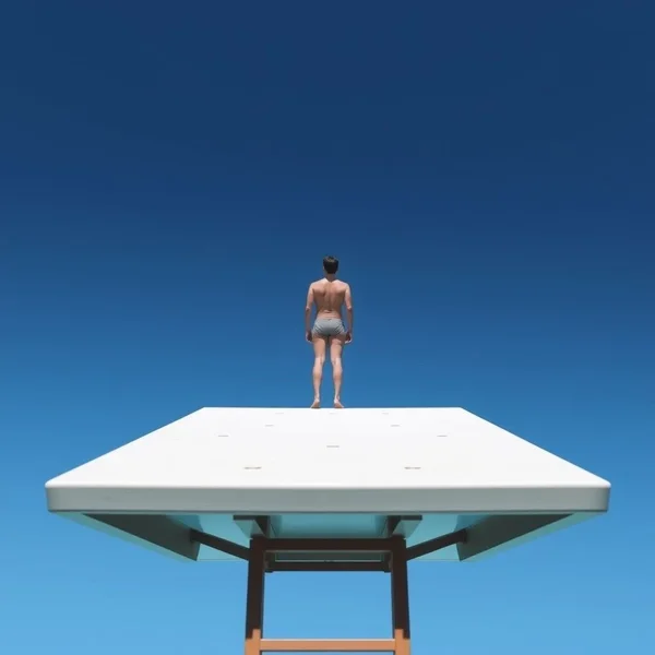 A person calmly walking a tightrope, demonstrating Nerves Of Steel