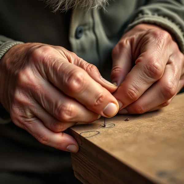 Hình ảnh một thợ thủ công lành nghề, một 'Old Hand' thực thụ trong nghề của họ