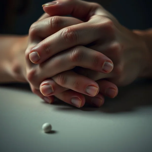 Một người ngồi một cách lo lắng, thể hiện cảm giác đang On Pins And Needles