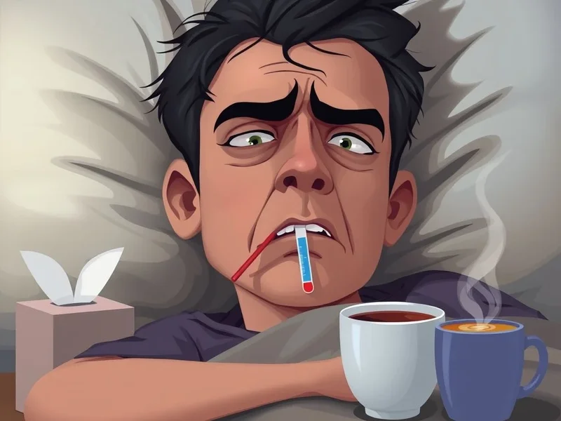 몸이 좀 안 좋아 보여서 Below Par인 상태를 묘사하는 사람 모습