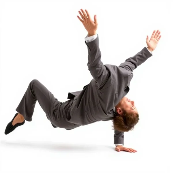 Bend Over Backwards deyimini illüstre etmek için kelimenin tam anlamıyla geriye doğru eğilen bir kişi