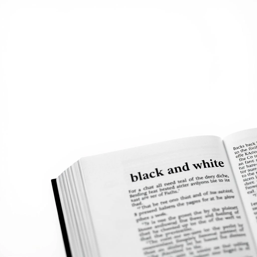 Comprendre Black And White: Signification Claire en Idiomes Anglais