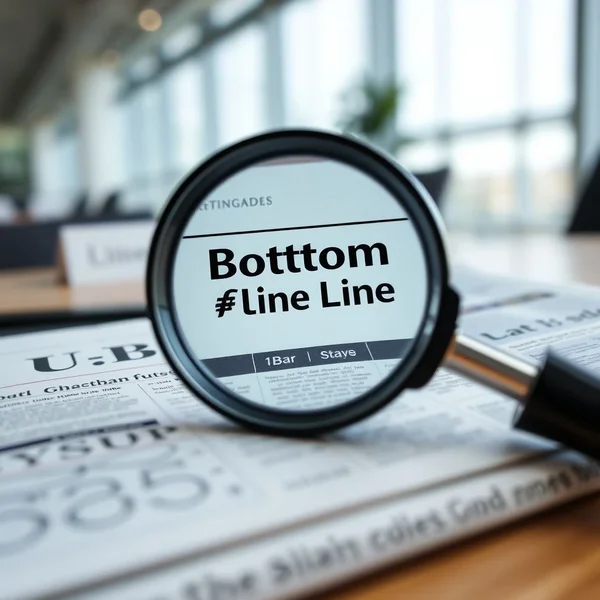 Titre de l'image : Comprendre l'idiome Bottom Line en anglais