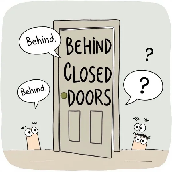 Understanding the idiom Behind Closed Doors
