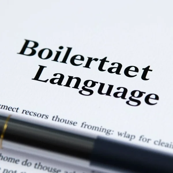تصوير بصري للغة Boilerplate في وثيقة