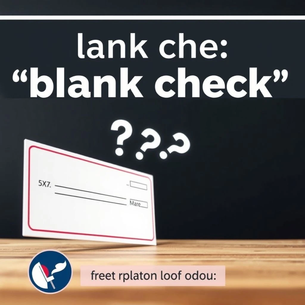 فهم مصطلح Blank Check: المعنى والاستخدام للمتعلمين باللغة الإنجليزية