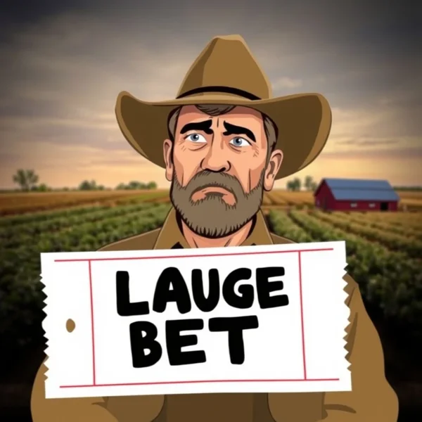 Bet The Farm deyimini betimleyen büyük bir kararı düşünen adam