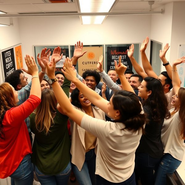 Image montrant une équipe applaudissant, illustrant le concept de Boost Morale