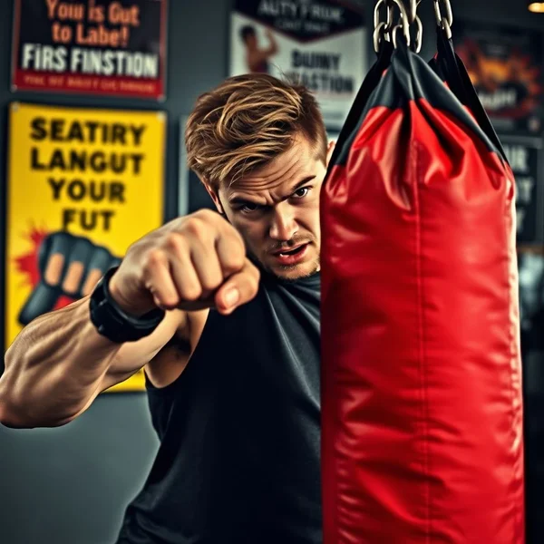 Persoon die beweegt om Blow Off Steam te geven, stress loslaten
