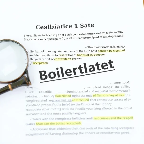 Visual representation of Boilerplate Language in a document