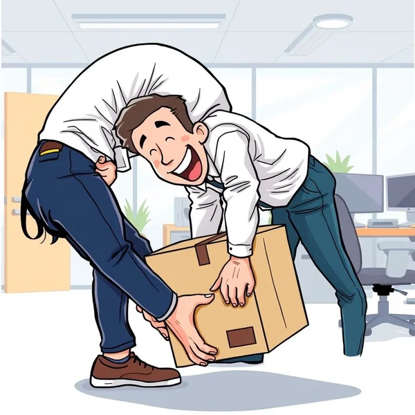 Orang yang secara harfiah membungkuk ke belakang untuk menggambarkan idiom Bend Over Backwards