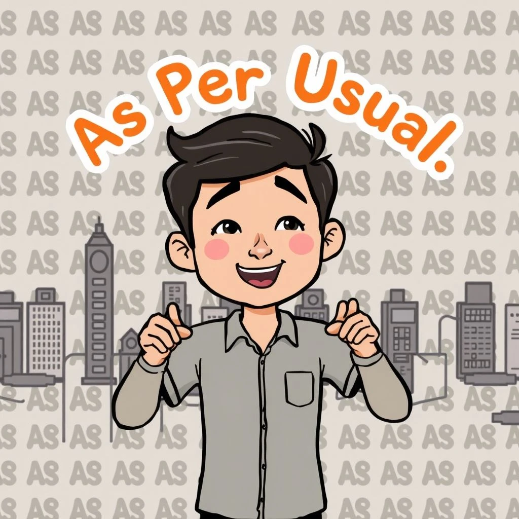 เข้าใจ 'As Per Usual': ความหมาย, การใช้, ตัวอย่างสำนวนและสแลงภาษาอังกฤษ