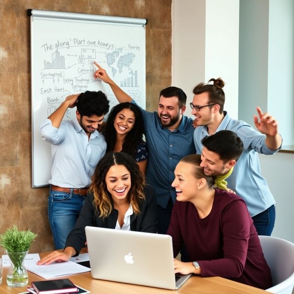 صورة تمثل التعبير "All Hands On Deck" مع أشخاص يعملون معًا