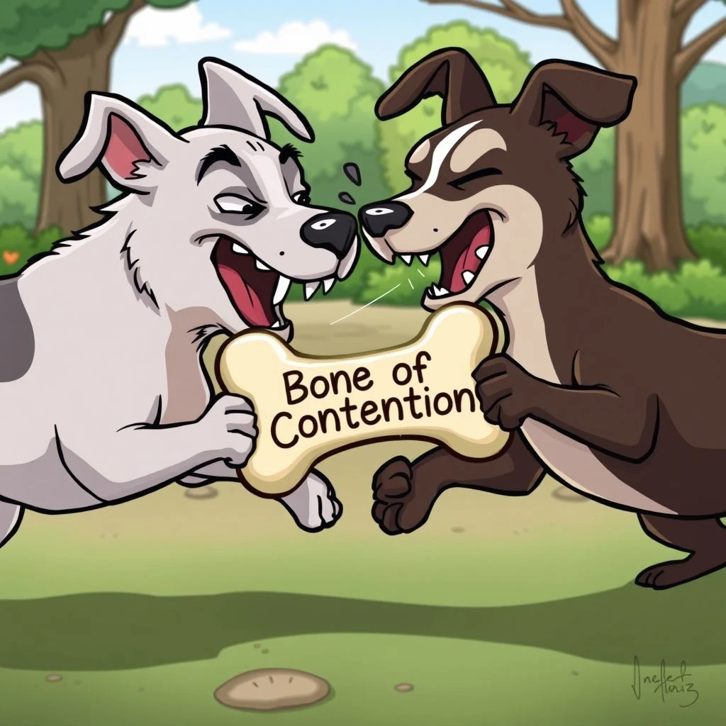 فك شفرة Bone Of Contention: المعنى، الاستخدام، أمثلة في التعابير الإنجليزية
