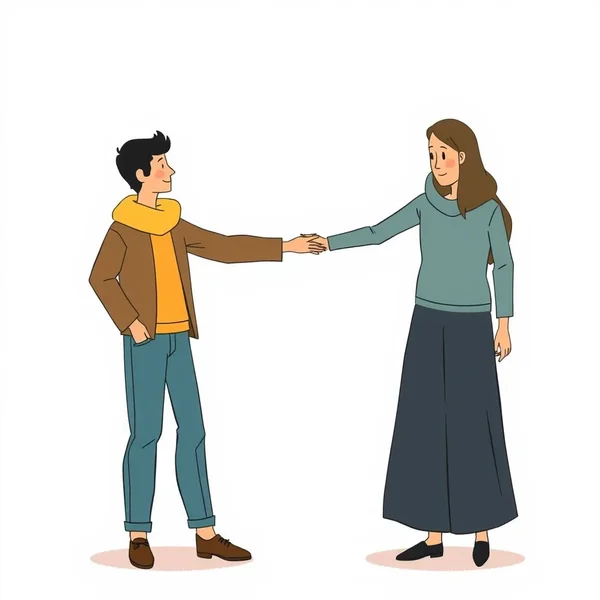 Image title: Illustrating the meaning of At Arm's Length in English idioms