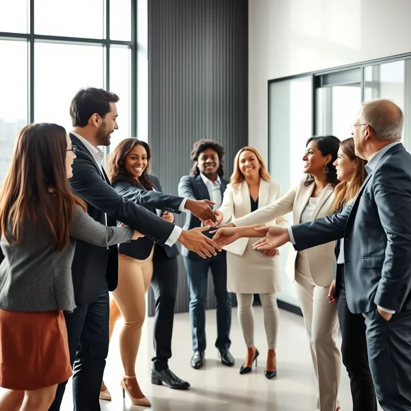 Image showing professionals shaking hands to Close The Deal