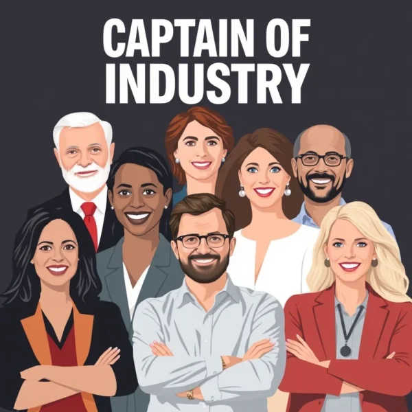 ภาพบุคคลสำคัญในธุรกิจ แสดงให้เห็นถึง Captain Of Industry