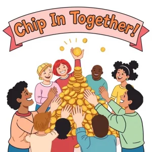 เข้าใจไอดิยม Chip In: ความหมาย, การใช้, ตัวอย่างสำหรับผู้เรียนภาษาอังกฤษ