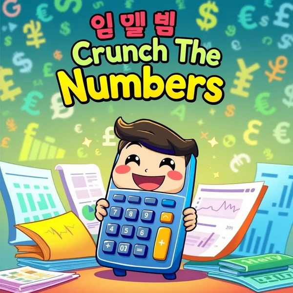 A calculator and spreadsheets illustrating the concept of how to Crunch The Numbers