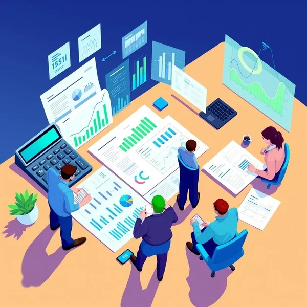 Kalkulator dan spreadsheet yang menggambarkan konsep bagaimana cara Crunch The Numbers