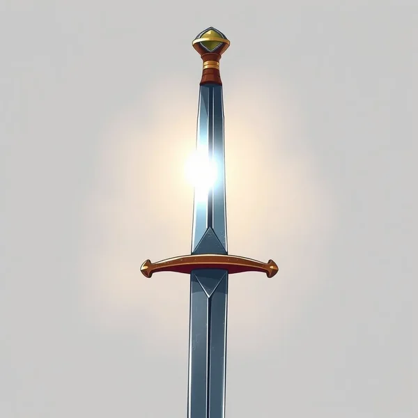 A sword with two sharp edges, illustrating the idiom "Double-Edged Sword"
