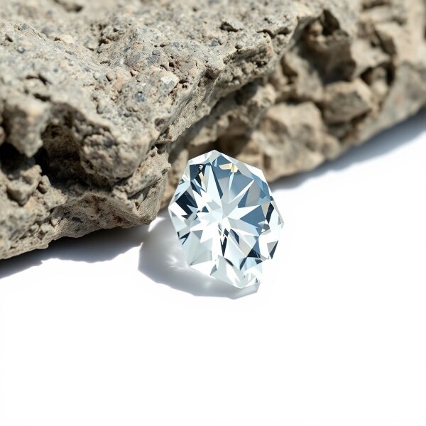 Un diamant partiellement poli dans un environnement rocheux, illustrant l’expression Diamond In The Rough