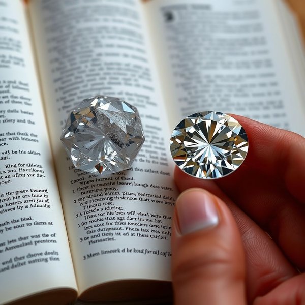 A partially polished diamond in a rocky setting, illustrating the idiom Diamond In The Rough