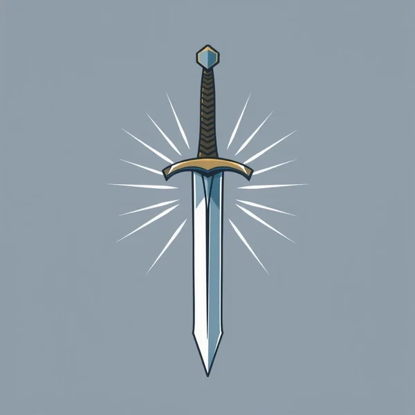 A sword with two sharp edges, illustrating the idiom "Double-Edged Sword"