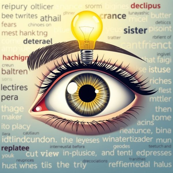 Immagine di un occhio spalancato con una lampadina, che indica un momento Eye-Opener